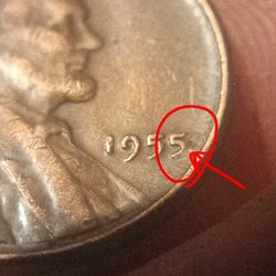 1955 error wheat penny doubling on the date
