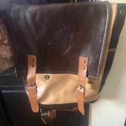 Vintage leather backpack
