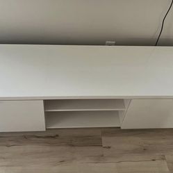 IKEA BYAS WHITE TV STAND