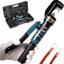 Point Press Hydraulic Crimping Tool Hydraulic Crimper for 8 AWG - 3/0 AWG Copper and Aluminum Cables,Dies-Less Crimping Tool new $35 comes with 2 crim