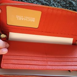 MK Leather Travel Wallet New