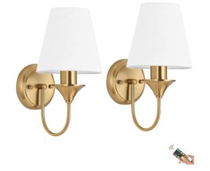 Viosked brass battery wall scones
