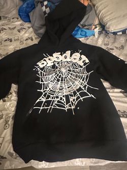 Sp5der Black Hoodie Spider Web Graphic