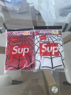 Supreme Hanes Spider-Man Boxer Briefs (2 Pack) white only size Large