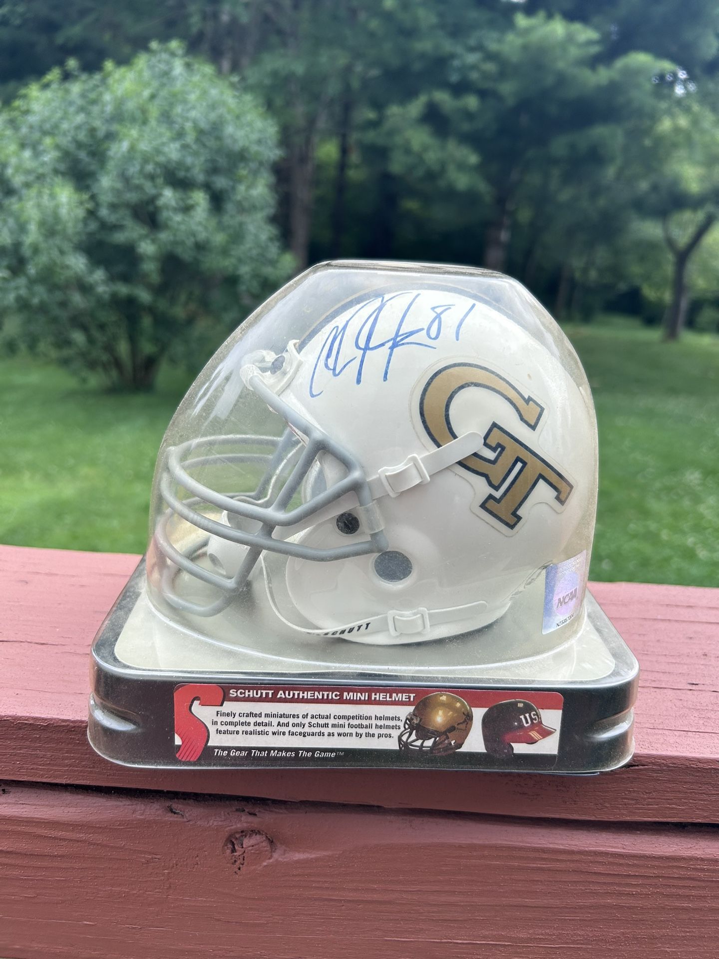Authentic Autographed Calvin Johnson Mini Helmet