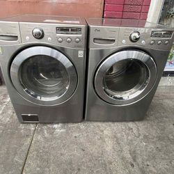 SET WASHER AND DRYER LG STAINLESS STEEL 🆓️FREE DELIVERY 🆓️ SIDE BY SIDE - STACKABLE 