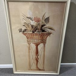Large Framed Floral Art Print