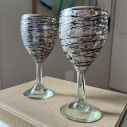 Ornate Detailed Wine Glasses ( Set Of 2 ) firm on price