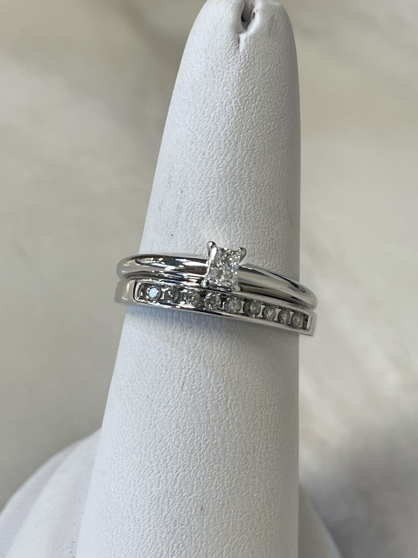 Princess Cut Diamond Wedding Set