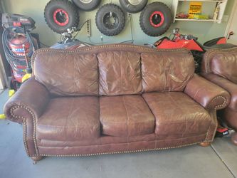 Lether couch and love seat