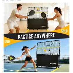 7x7 FT Pickleball Rebound Net, Pickleball Net for Dinks Volleys Hits Training, Freely Adjustable Angle Various Ball Practice Rebounder for Outdoor Ind