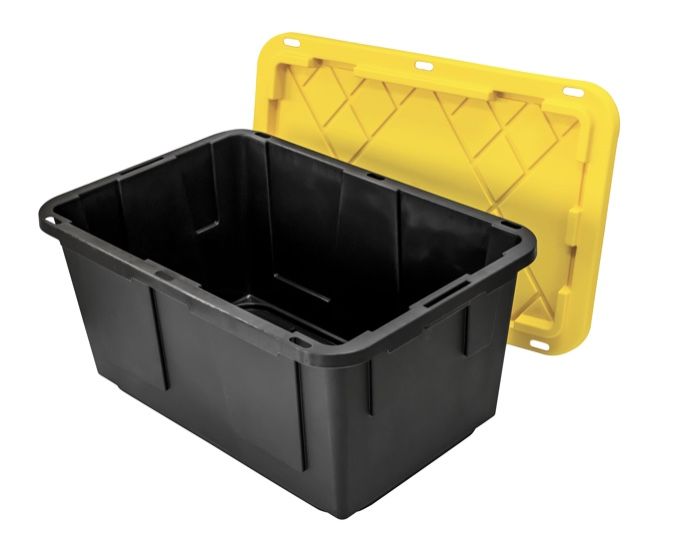 Pre-treated GreenMade® Professional Storage Tote With Handles/Snap Lid, 27 Gallon- $12