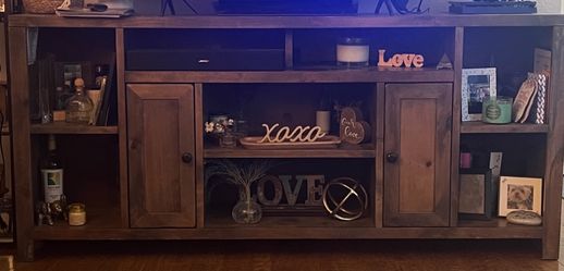 Brown entertainment tv stand