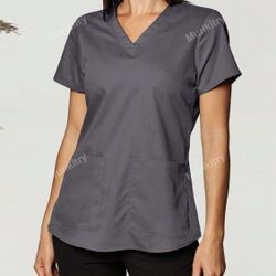 Grey Scrub Top