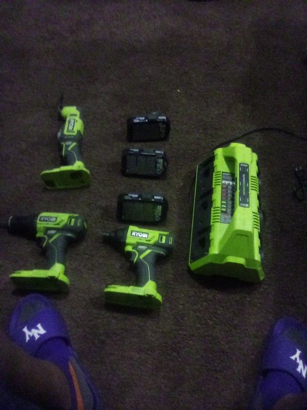 Ryobi Tools And 6 pack Battery Charger