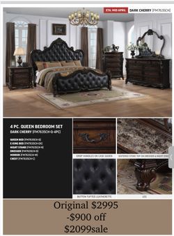4 Pieces Queen Bedroom Set