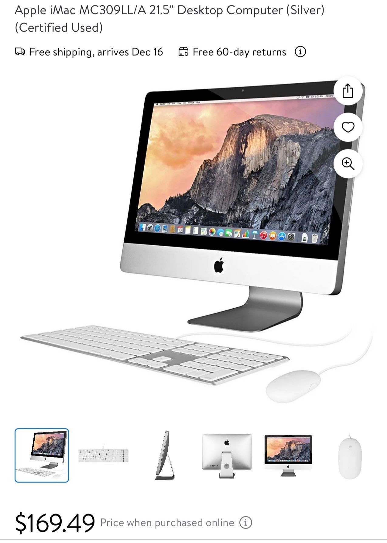 Apple iMac Desktop Computer