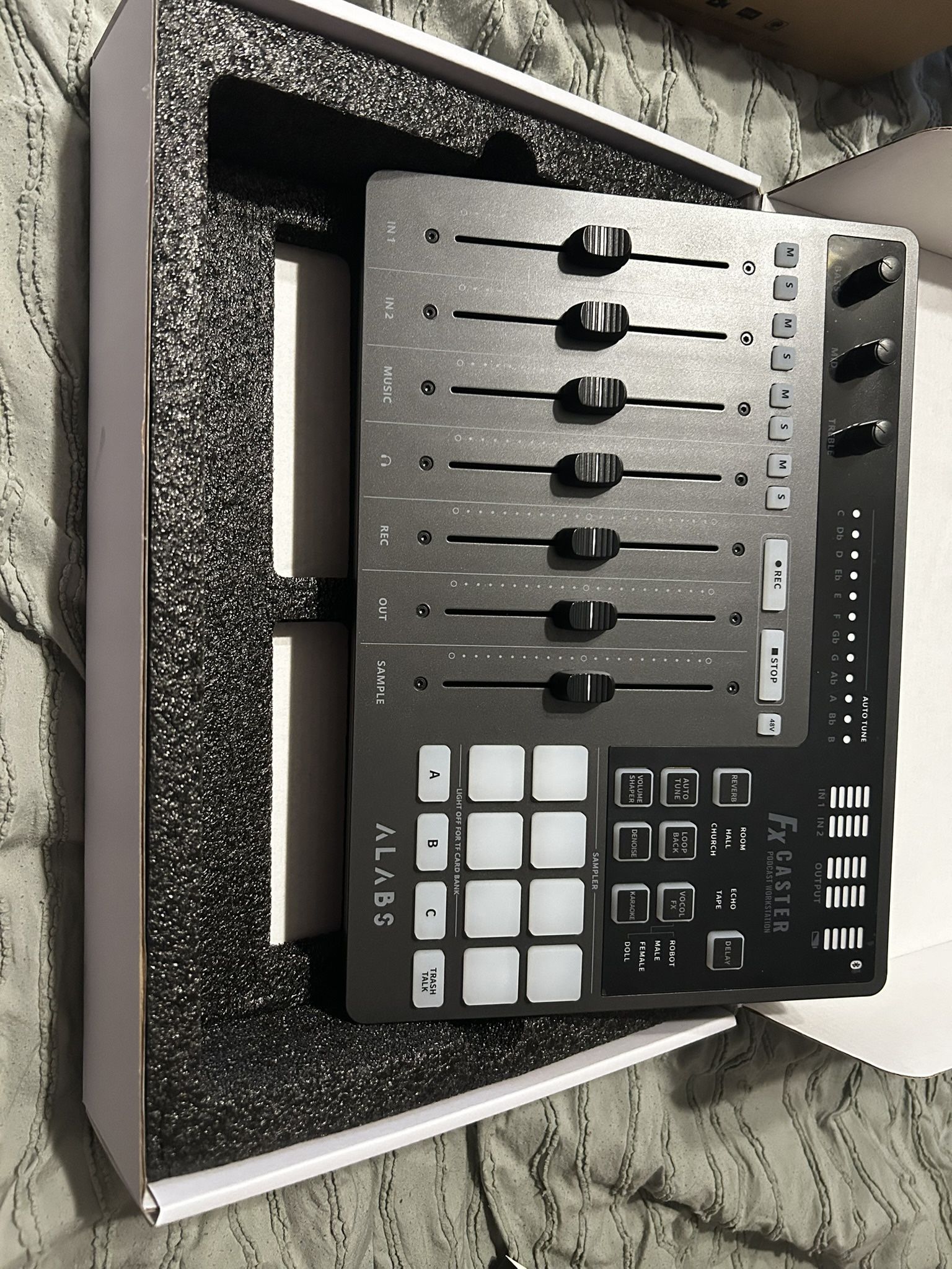 Podcast Mixer and Microphone