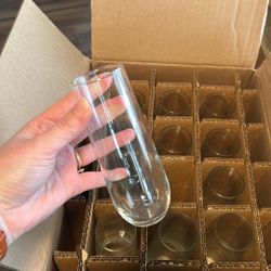 12pk Glass Stemless Champagne Flutes