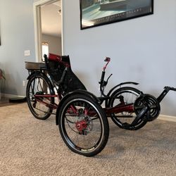 ERT Folding Motorized Recumbent Bike