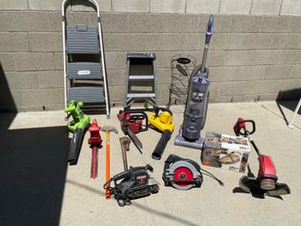 Vacuums, Saws, and Garden tools