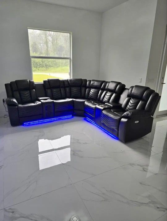 Recliner Sectional Sofa ⚜️ Sofá Seccional Reclinable 
