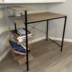 Multi Shelf, Minimal Wood Desk