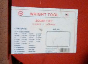 Wright 31 piece 3/4" drive set