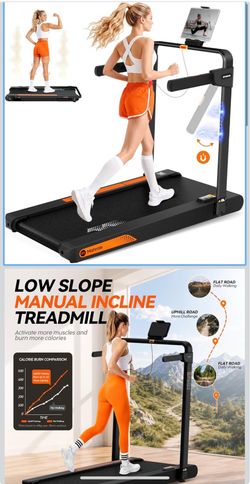🔥Brand new🔥 Walking Pad with Vibration Plate and Handle Bar,Foldable Treadmill