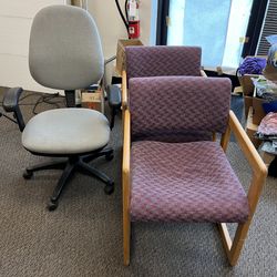 Three Comfy Office Chairs - Free !
