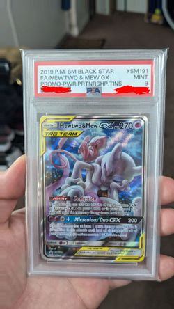 PSA 9 MINT 2019 Mewtwo & Mew GX Tag Team - Pokemon TCG