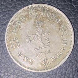 1973 One Dollar Hong Kong Coin 
