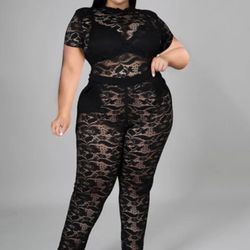 Lace Black Two Piece 