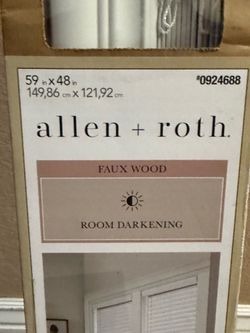 Allen + Roth Faux Wood Room Darkening Blinds