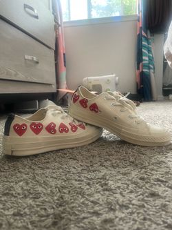 Converse comme des garcons play multi heart shoe