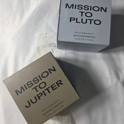 SWATCH x OMEGA BIOCERAMIC MOONSWATCH PAIR • MISSION TO PLUTO & MISSION TO JUPITER • NEW IN BOX W/ RECEIPT