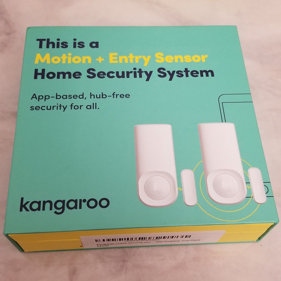 Kangaroo Home Smart WiFi Wireless Security and Surveillance System, Motion + Entry Sensor (2 Pack, App-Based, Wi-fi Enabled)