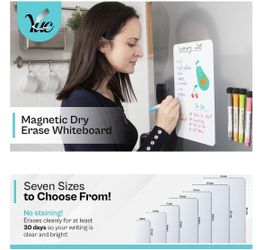 25x17 inch - Magnetic whiteboard for The Fridge - Magnetic Dry Erase Board - Fridge whiteboard - Refrigerator whiteboard - White Board for Fridge - Dr