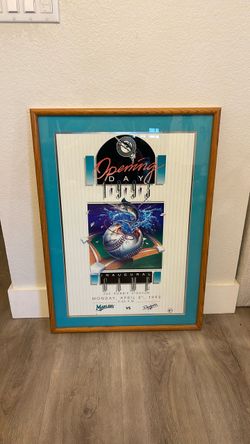 1993 Florida Marlins Inaugural Opening Day Framed Poster Miami Marlins