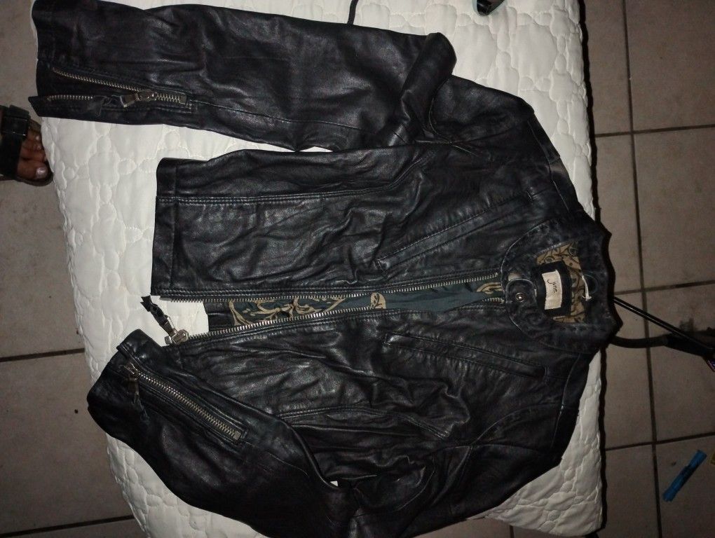 Black Leather June Jacket xs