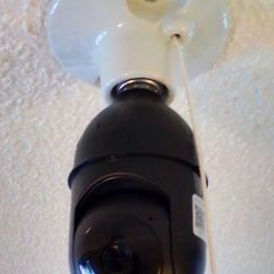 Wi-Fi smart light bulb security camera. 