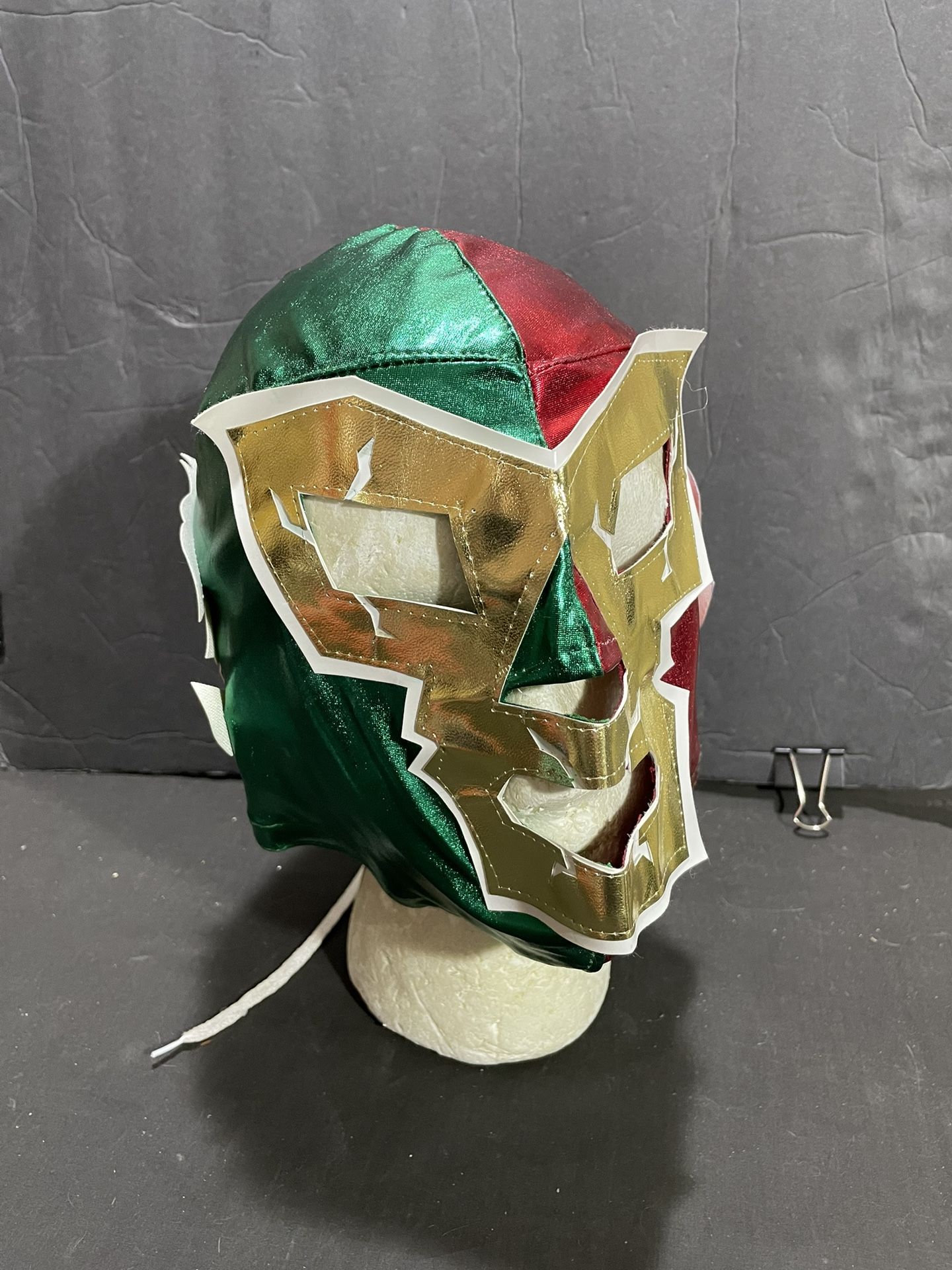 Luchador Latin Wrestler Wrestling Mask… Christmas Colors In Great Shape Ready To Wear