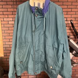 London Fog Windbreaker (Green & Blue)