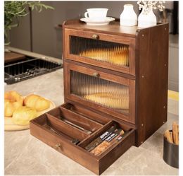 Solid Wood Bread Box