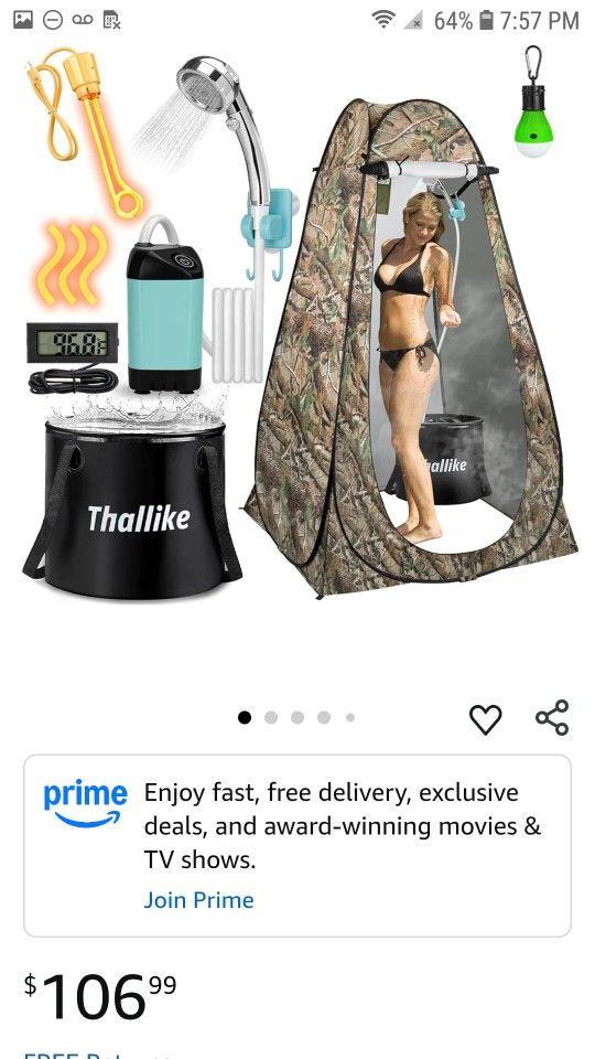 Electric Shower Outdoor Camping Set