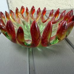 Unique art glass bowl