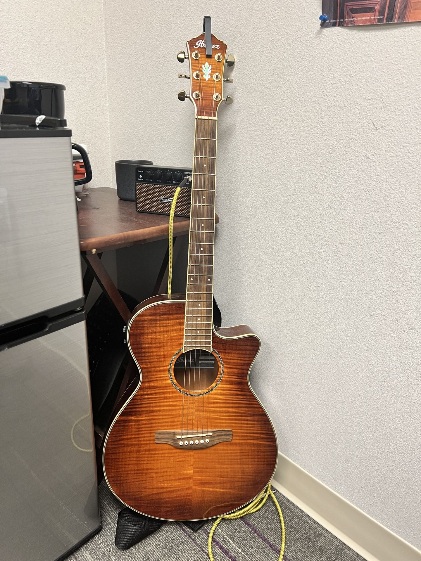 Ibanez Aeg20Ii Flamed Sycamore Top Cutaway Acoustic-Electric Guitar