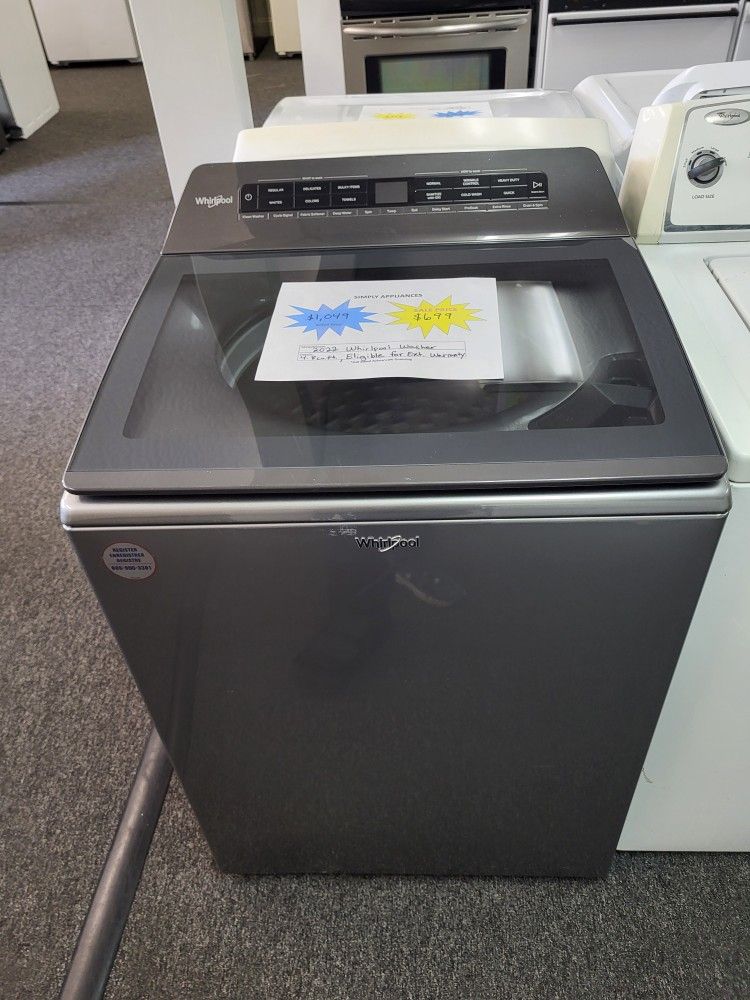 🦇Wicked Good Sales! 2022 Like New  Whirlpool Impeller Washer-Warranty Included 