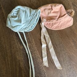 (2) Vintage Baby Bonnets 