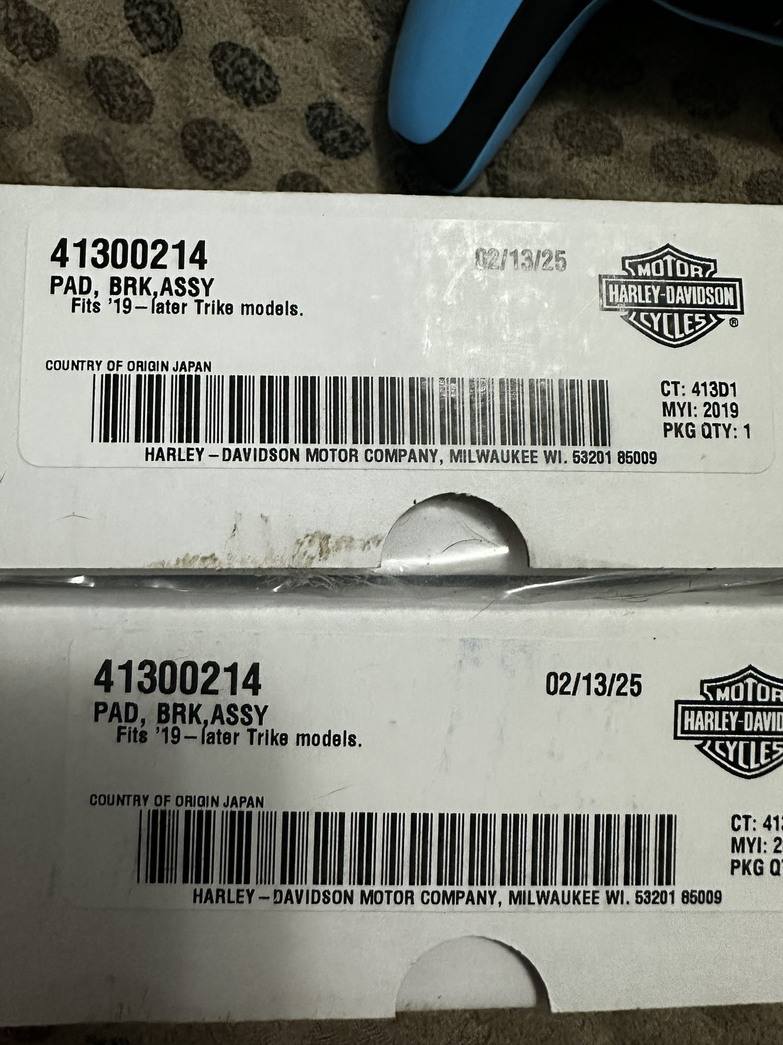 2019 and newer Harley Davidson trike brake pads. brand new. 2 sets
